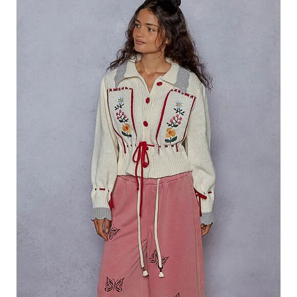 POL Gardenlace Embroidered Knit Cardigan NEW Size Various - Picture 10 of 10